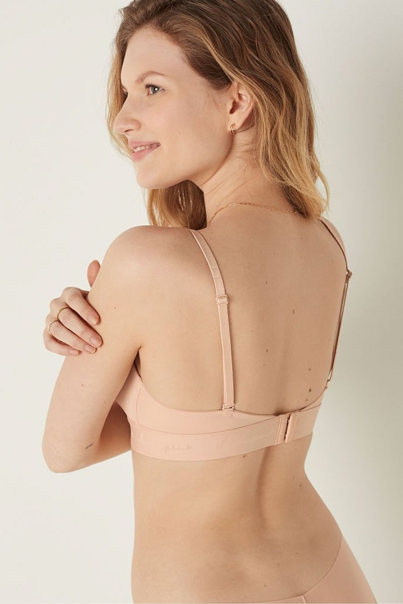 Victoria's Secret Wear Everywhere Smooth Lightly Gevoerde Non Wired T-Shirt Bra Champagne Nude | 90613-FIHZ