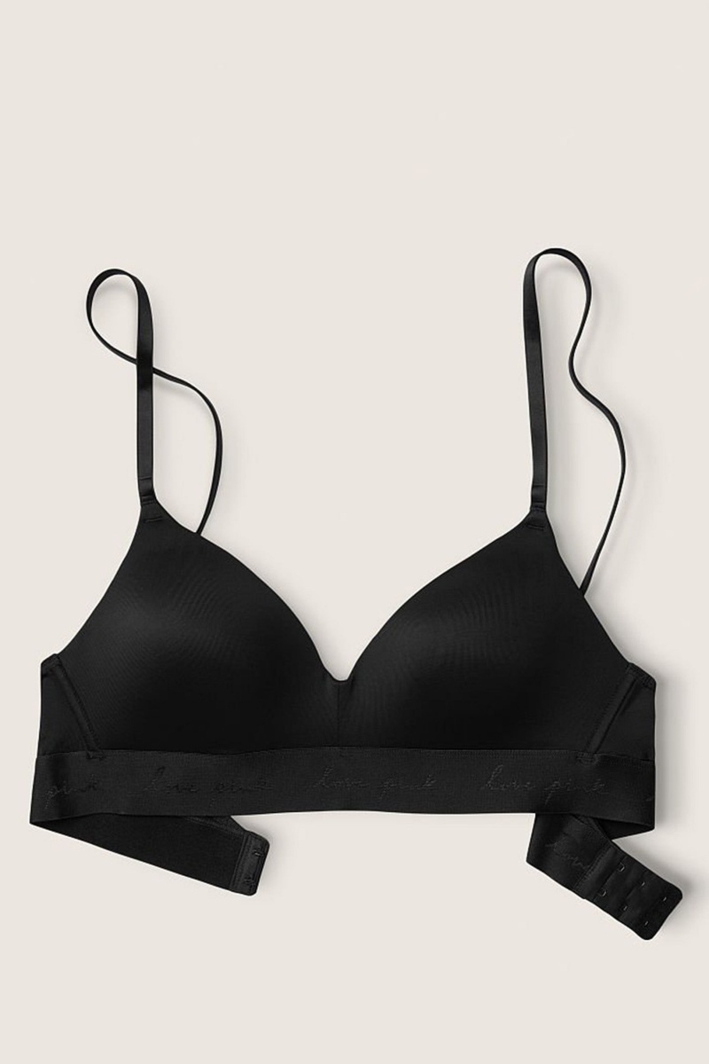 Victoria\'s Secret Wear Everywhere Smooth Lightly Gevoerde Non Wired T-Shirt Bra Zwart | 18294-FQLT