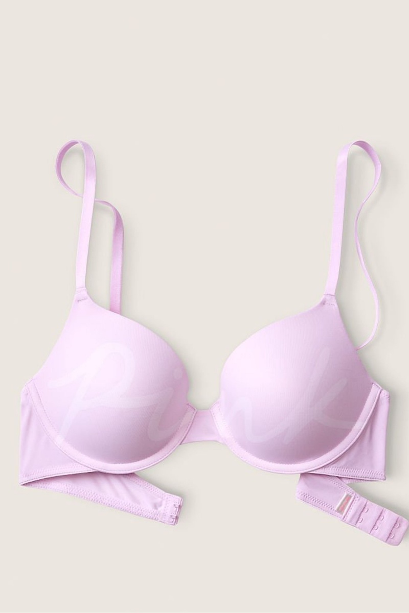 Victoria's Secret Wear Everywhere Smooth Multiway Strapless Push Up Bra Delicate Violet Logo | 35678-FTAD