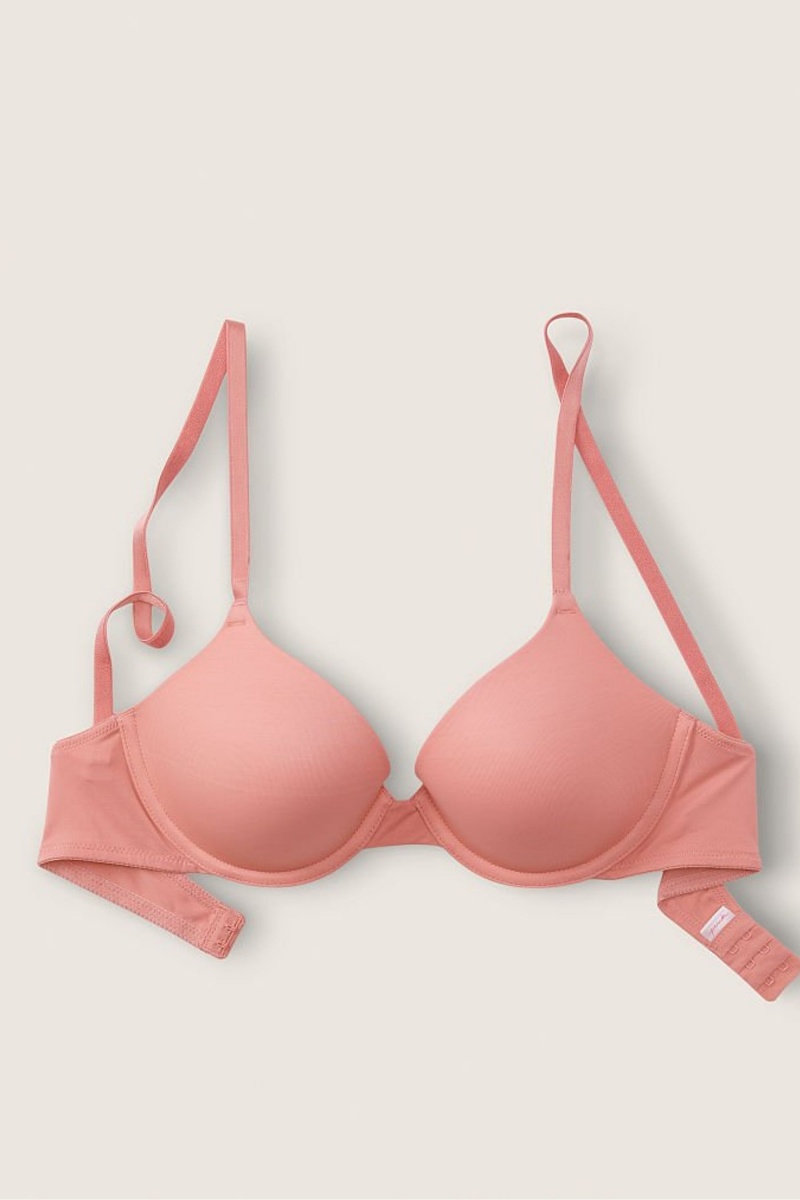 Victoria's Secret Wear Everywhere Smooth Multiway Strapless Push Up Bra Roze Roze | 69157-GZNF