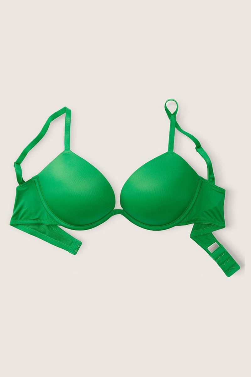 Victoria's Secret Wear Everywhere Smooth Non Wired Push Up T-Shirt Bra Groen | 57841-YWIN