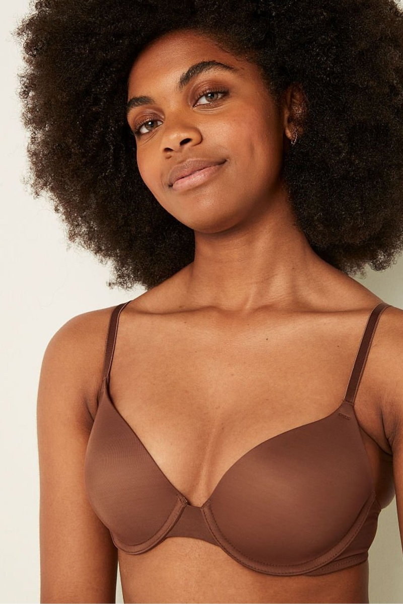 Victoria's Secret Wear Everywhere Smooth Lightly Gevoerde T-Shirt Bra Soft Cappuccino Nude | 58716-SIJR