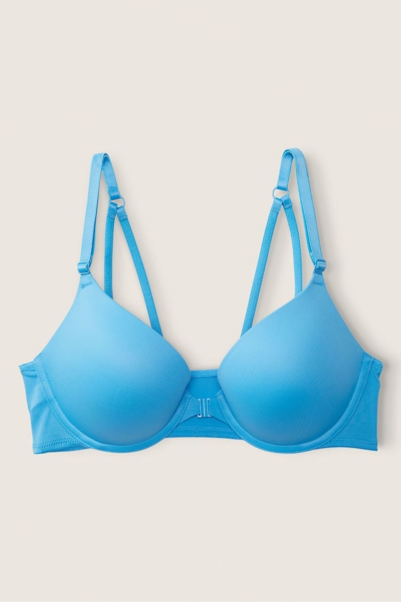 Victoria's Secret Wear Everywhere Smooth Bandjes Shine Riemen Back Bra Azuurblauw Blauw | 03296-XZSJ